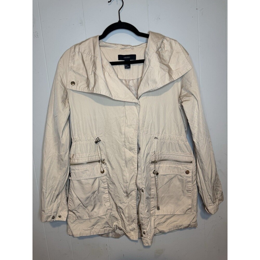 Forever 21 light beige utility or anorak Jacket, Size S